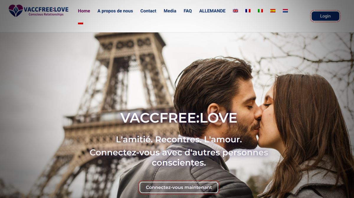 Vaccfree love - site de rencontre non vacciné