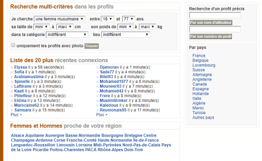 recherche profil indexNikâh