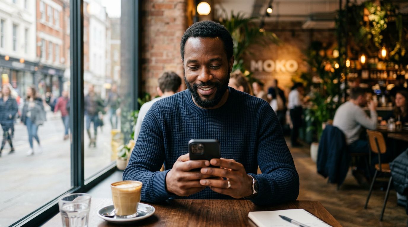 Premier message à un homme Black