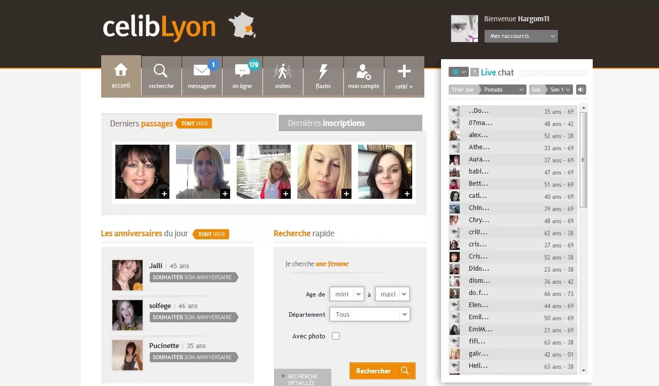 recherche et mon compte celiblyon
